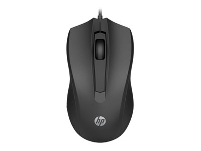 HP 105 - Souris - droitiers et gauchers - optique - 3 boutons - filaire - USB-A - noir - Smart Buy - 822M9UT#ABB - Souris