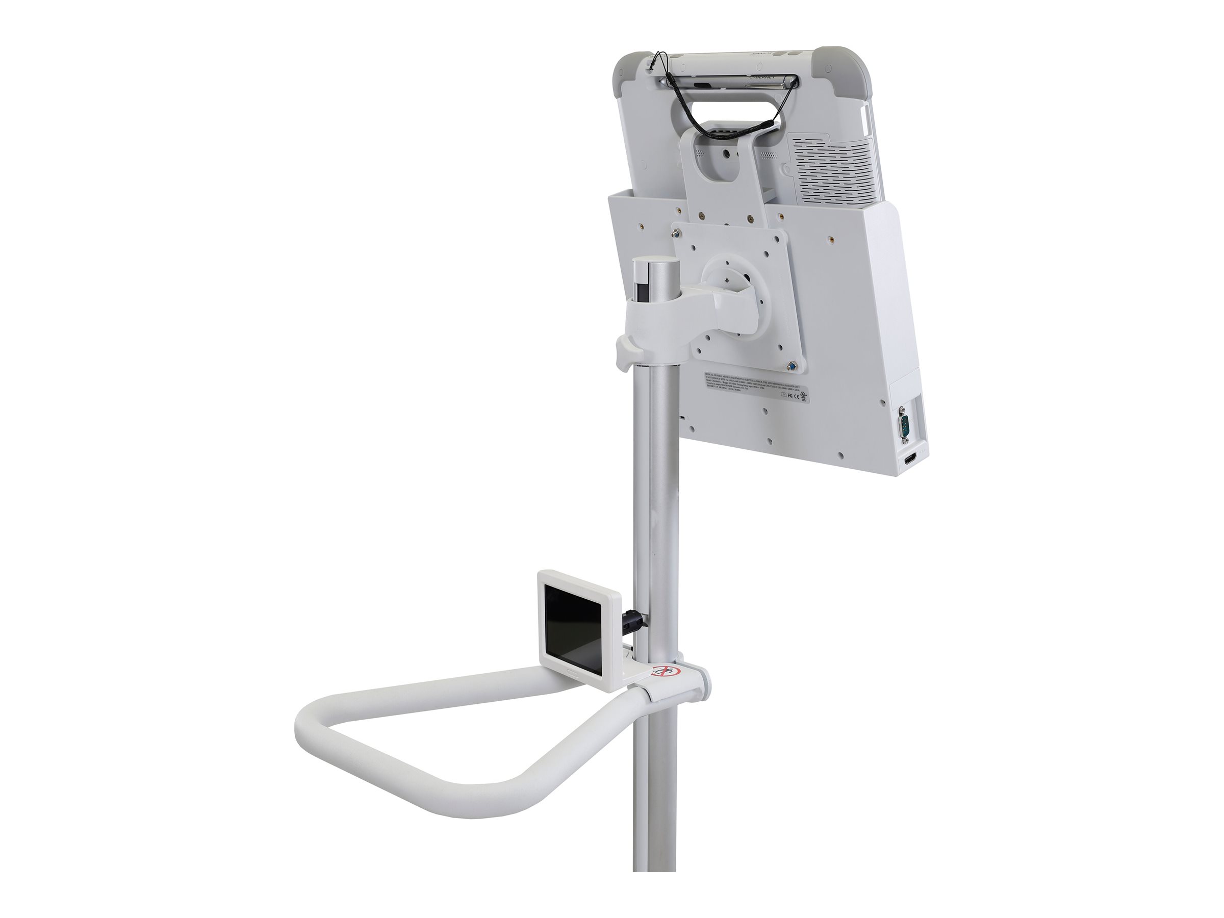 Ergotron Pole Cart - Chariot - pour écran LCD / tablette - blanc brillant - Taille d'écran : jusqu'à 24 pouces - 24-818-211 - Chariots