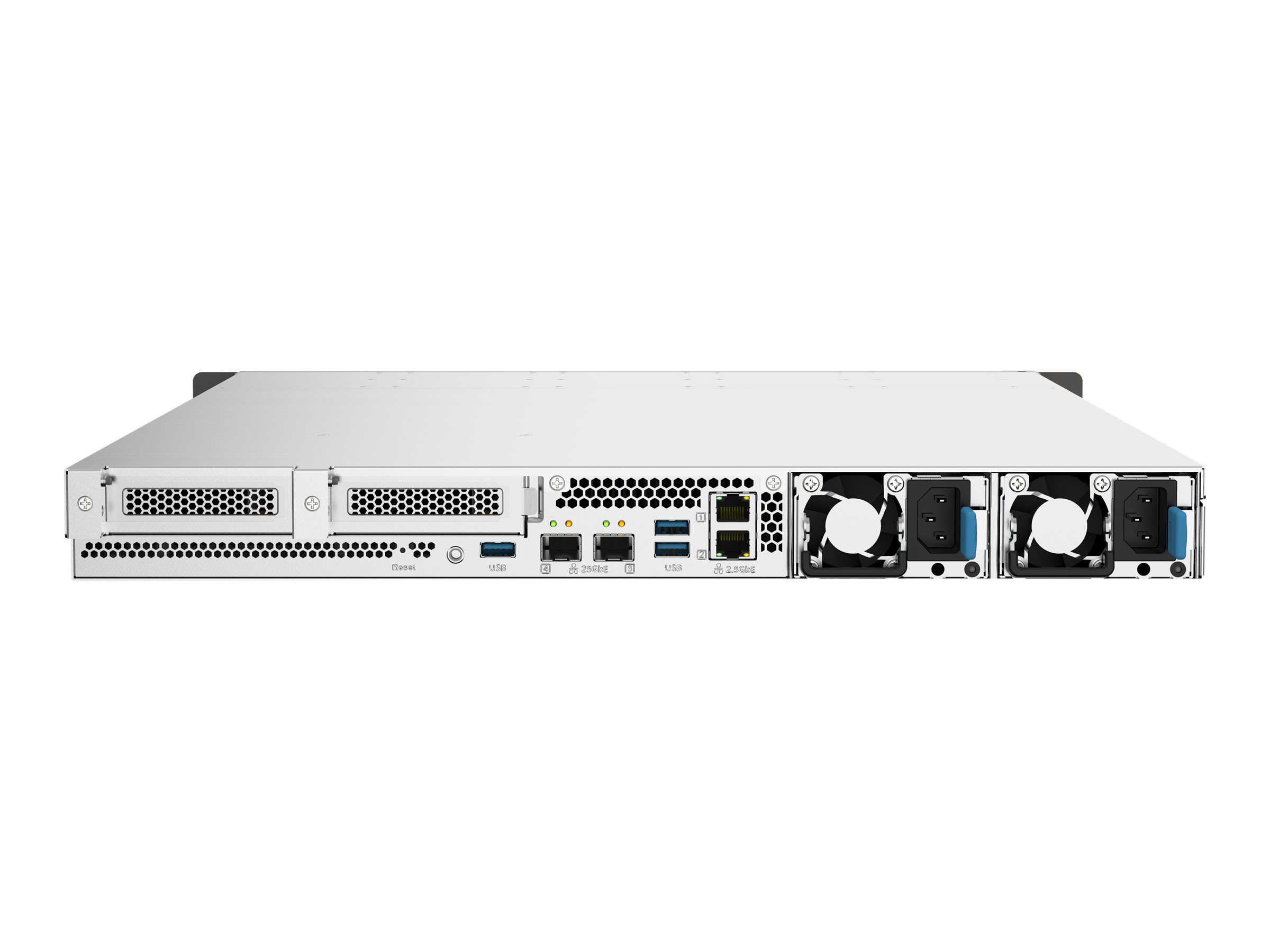 QNAP TS-h1090FU - Serveur NAS - 10 Baies - rack-montable - SATA 6Gb/s / PCIe (NVMe) / U.2 - RAID RAID 0, 1, 5, 6, 10, 50, JBOD, 60 - RAM 256 Go - 25 Gigabit Ethernet / 2.5 Gigabit Ethernet - iSCSI support - 1U - TS-H1090FU-7302P-256G - NAS
