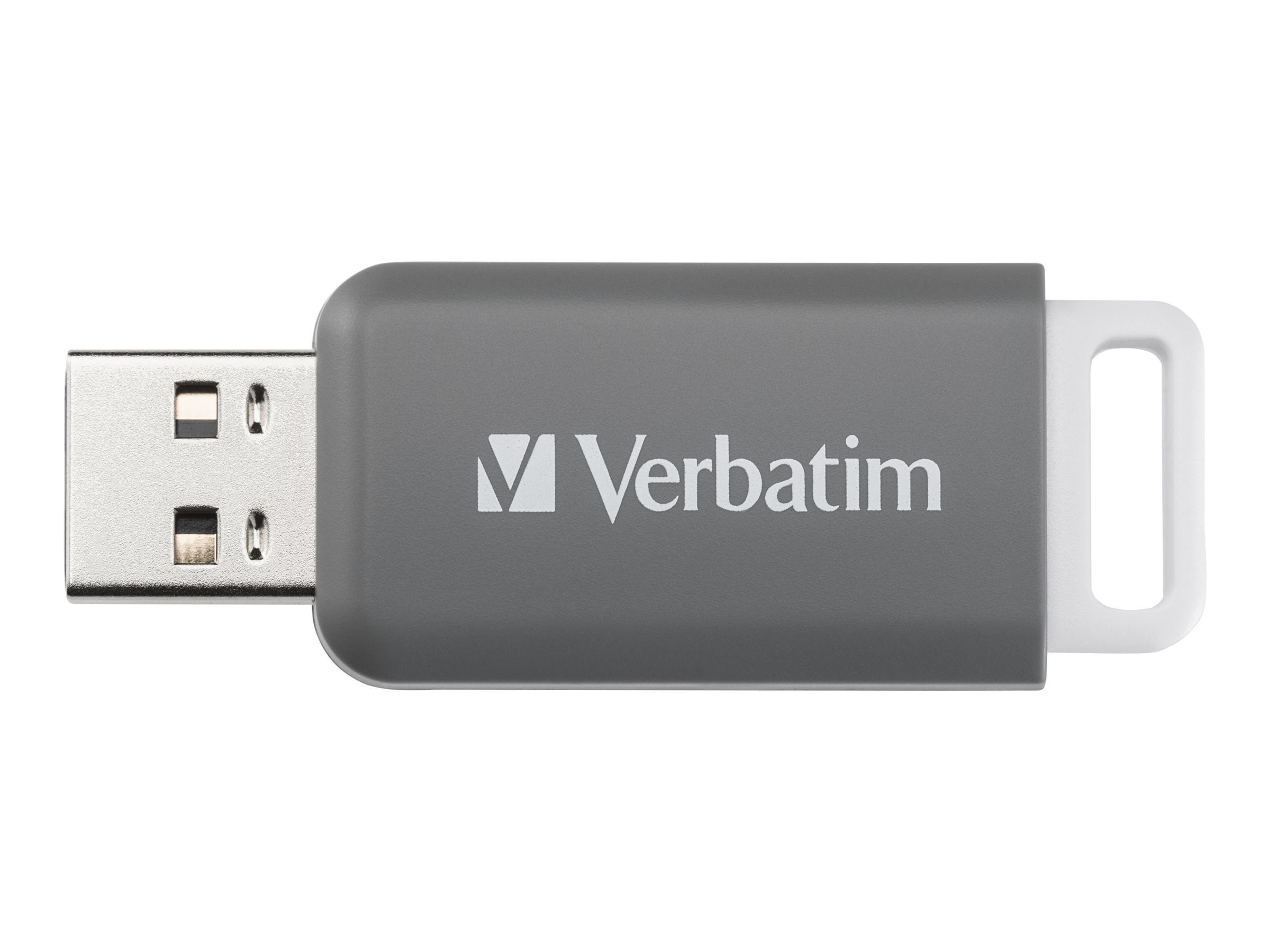 Verbatim DataBar - Clé USB - 128 Go - USB 2.0 - gris - 49456 - Lecteurs flash