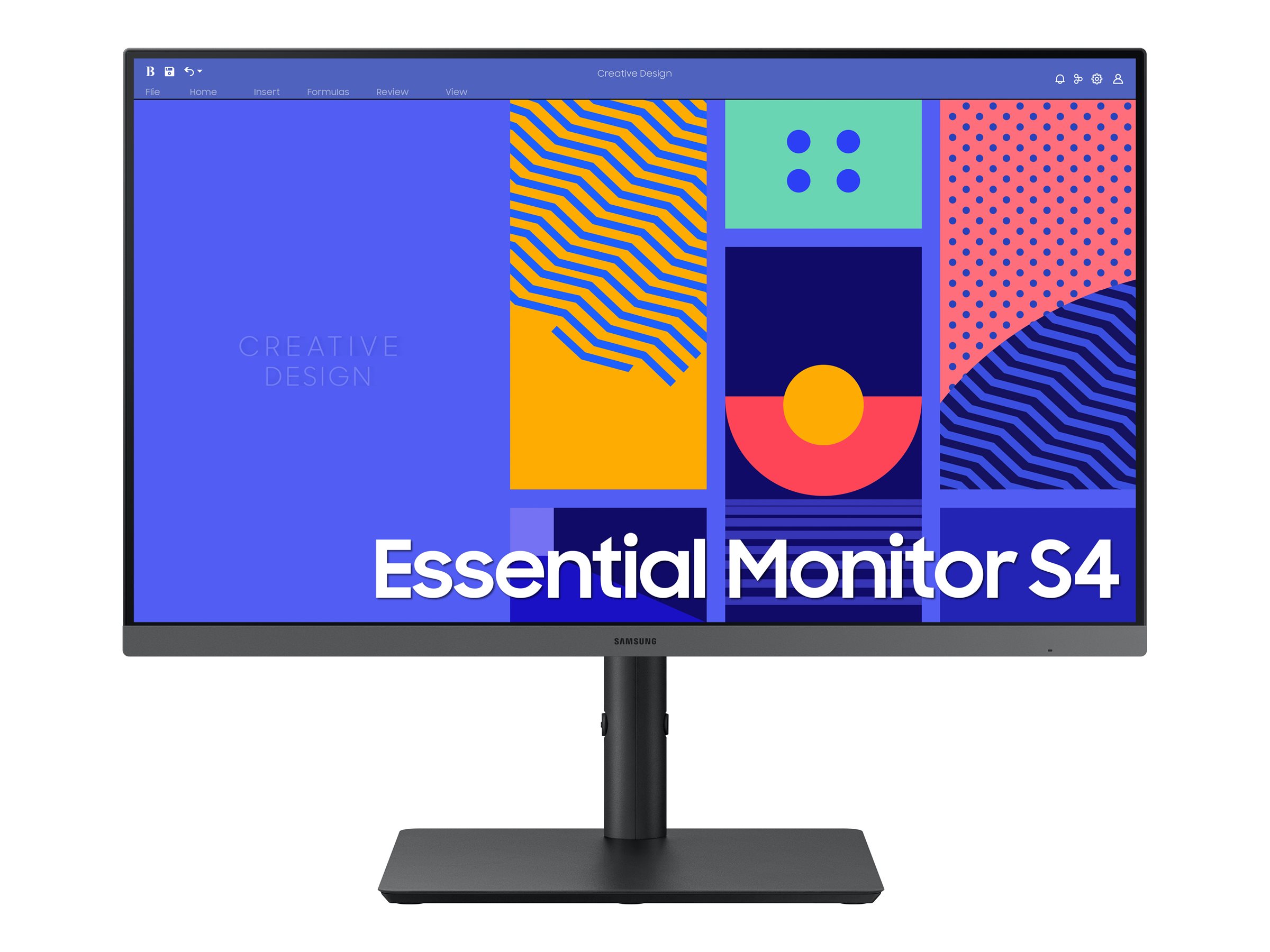 Samsung S24C432GAU - C432 Series - écran LED - 24" - 1920 x 1080 Full HD (1080p) @ 100 Hz - IPS - 250 cd/m² - 1000:1 - 4 ms - HDMI, VGA, DisplayPort - noir - LS24C432GAUXEN - Écrans d'ordinateur