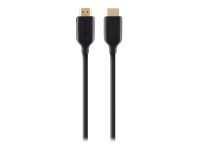 Belkin Câble HDMI haute vitesse avec Ethernet - Câble HDMI avec Ethernet - HDMI mâle pour HDMI mâle - 5 m - noir - support 4K - F3Y021BT5M - Accessoires pour systèmes audio domestiques
