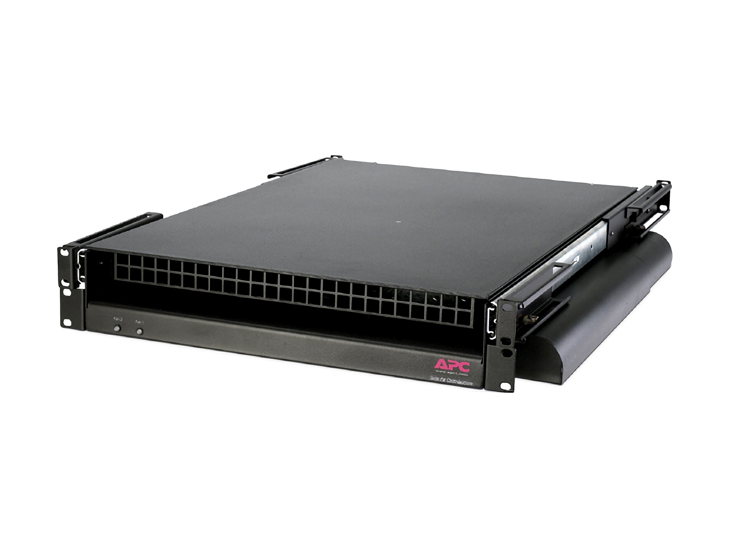 APC Rack Side Air Distribution 115V 60HZ - Unité de ventilation - noir - 2U - pour P/N: AR3103, AR3103SP, AR3106SP, AR9300SP, AR9300SP-R, AR9307SP, AR9307SP-R, SRT1000RMXLI - ACF201BLK - Ventilateurs pour ordinateur