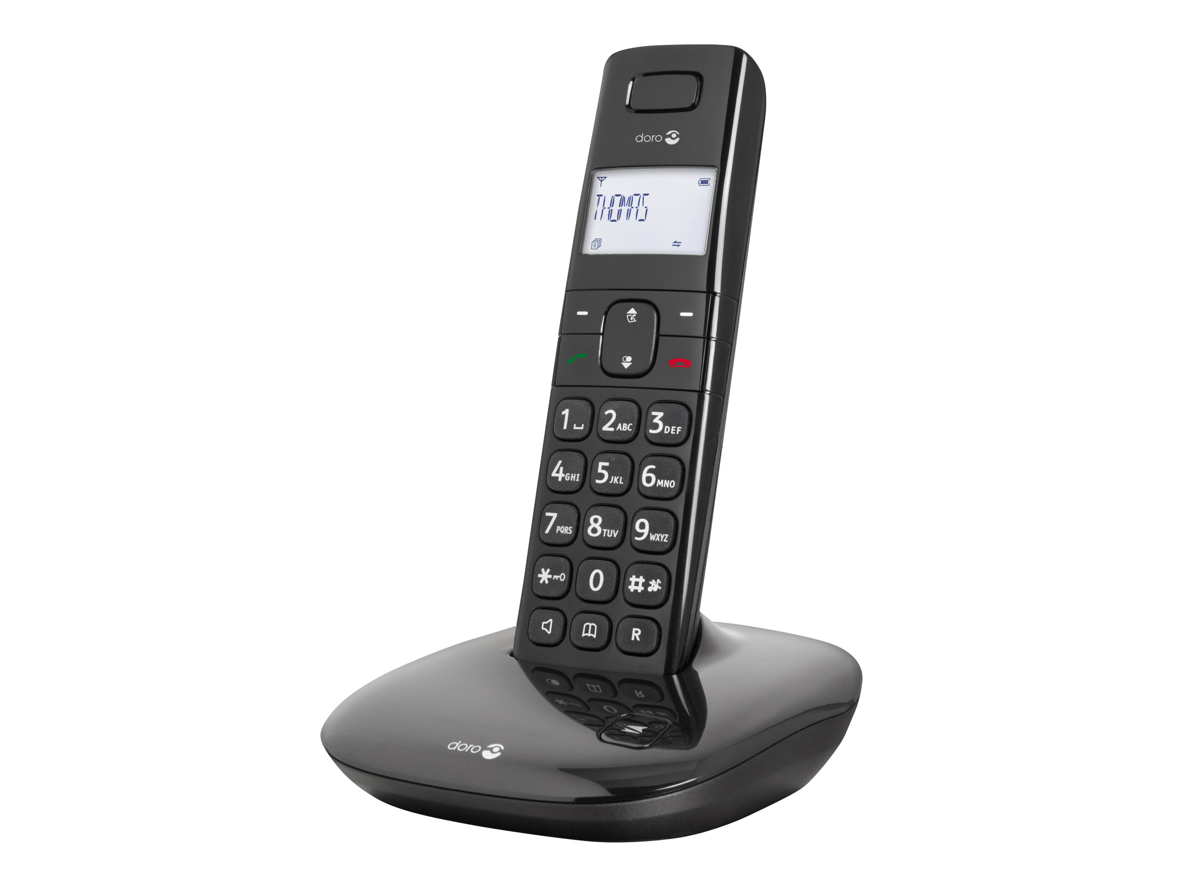 Doro Comfort 1010 DUO - Téléphone sans fil avec ID d'appelant - DECT\GAP - noir + combiné supplémentaire - 6043 - Téléphones sans fil