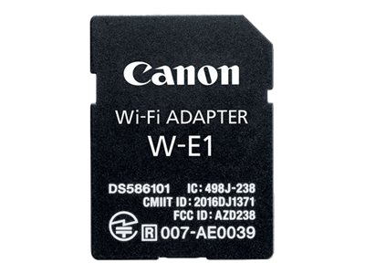 Canon W-E1 - Adaptateur réseau - SD - 802.11b/g/n - pour EOS 5DS, 5DS R, 7D Mark II - 1716C001 - Cartes réseau