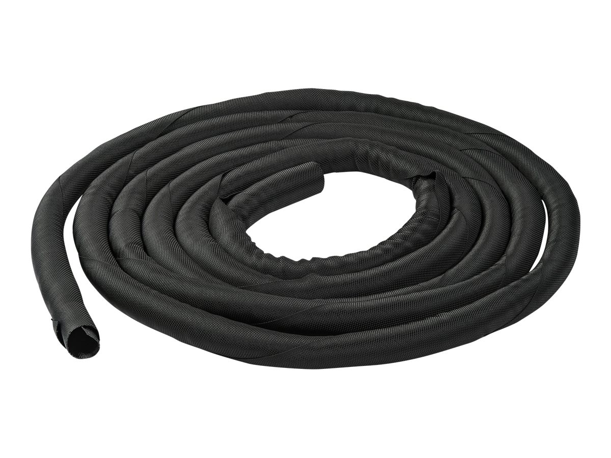 StarTech.com 15' (4.6m) Cable Management Sleeve, Flexible Coiled Cable Wrap, 1-1.5" diameter Expandable Sleeve, Polyester Cord Manager/Protector/Concealer, Black Trimmable Cable Organizer - Cable & Wire Hider (WKSTNCM2) - Cache-fils - noir - 4.6 m - WKSTNCM2 - Accessoires de câblage