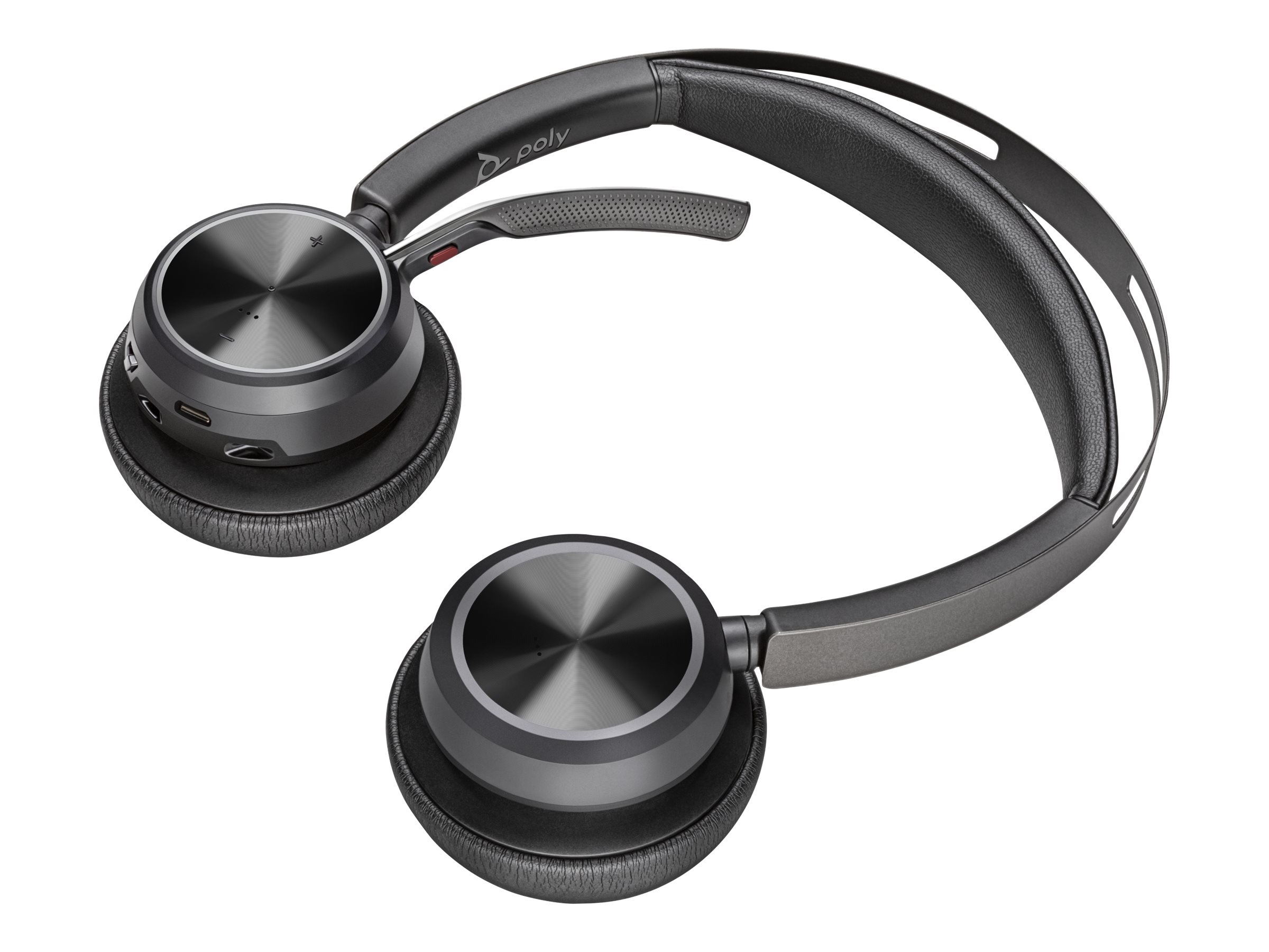 Poly Voyager Focus 2 - Micro-casque - sur-oreille - Bluetooth - sans fil, filaire - USB-A via adaptateur Bluetooth - noir - Certifié pour Microsoft Teams - 77Y86AA - Écouteurs