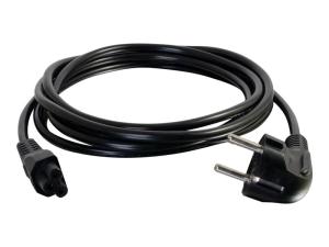 C2G Laptop Power Cord - Câble d'alimentation - IEC 60320 C5 pour power CEE 7/7 (M) - CA 250 V - 1 m - moulé - noir - Europe - 80606 - Câbles d'alimentation