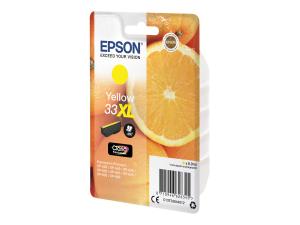 Epson 33XL - 8.9 ml - XL - jaune - original - blister - cartouche d'encre - pour Expression Home XP-635, 830; Expression Premium XP-530, 540, 630, 635, 640, 645, 830, 900 - C13T33644012 - Cartouches d'encre Epson