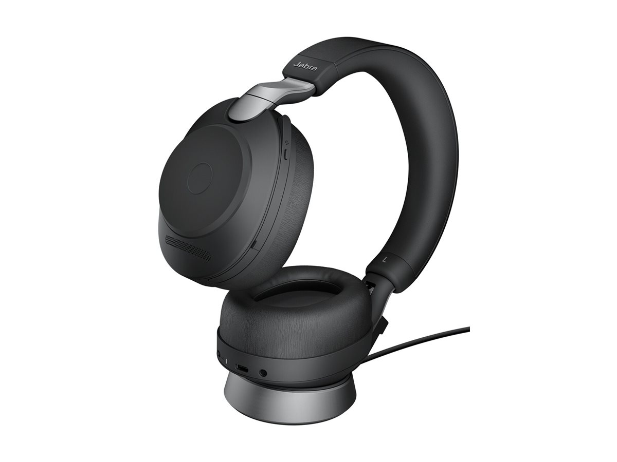 Jabra Evolve2 85 UC Stereo - Micro-casque - circum-aural - Bluetooth - sans fil, filaire - Suppresseur de bruit actif - jack 3,5mm - isolation acoustique - noir - 28599-989-999 - Écouteurs