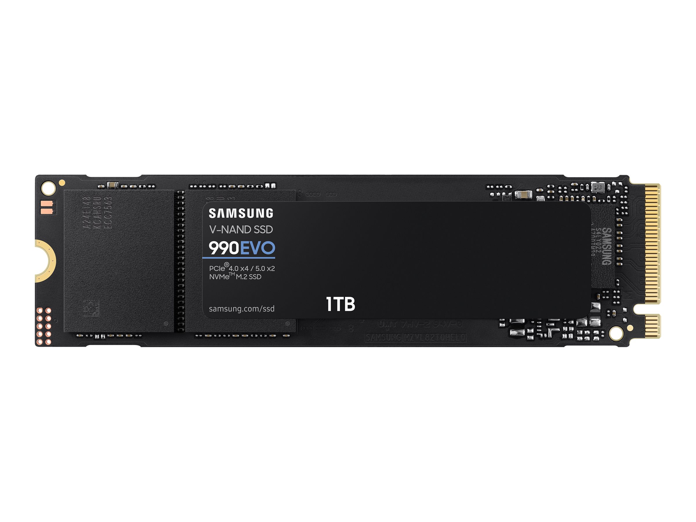 Samsung 990 EVO MZ-V9E1T0BW - SSD - chiffré - 1 To - interne - M.2 2280 - PCIe 5.0 x2 (NVMe) - AES 256 bits - TCG Opal Encryption 2.0 - MZ-V9E1T0BW - Disques SSD