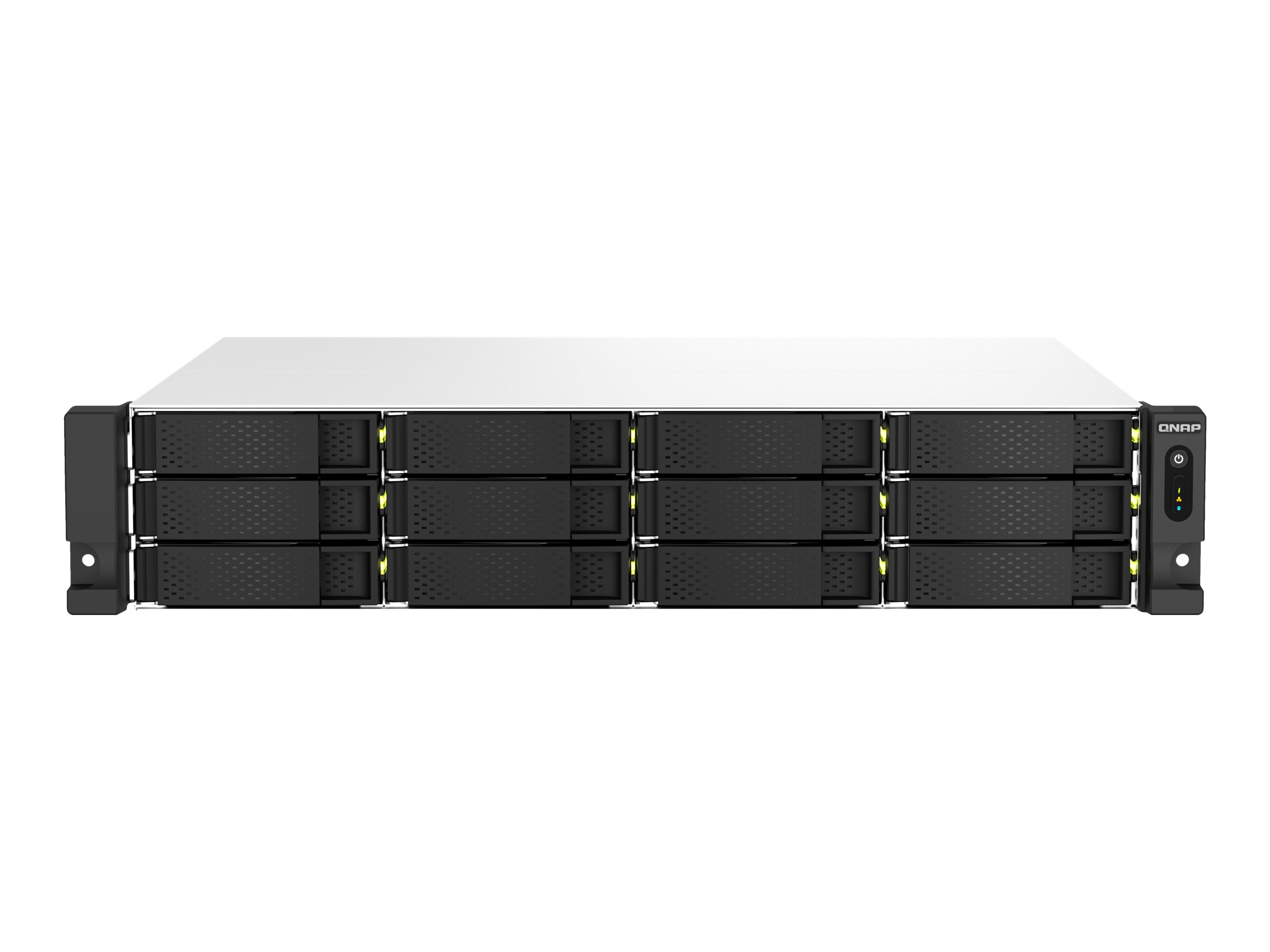 QNAP TS-1264U-RP - Serveur NAS - 12 Baies - rack-montable - SATA 6Gb/s - RAID RAID 0, 1, 5, 6, 10, 50, JBOD, 60 - RAM 8 Go - 2.5 Gigabit Ethernet - iSCSI support - 2U - TS-1264U-RP-8G - NAS