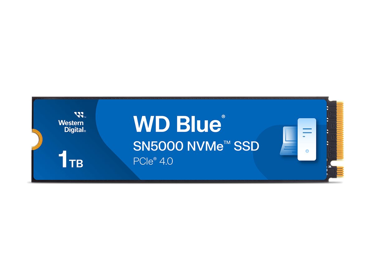 WD Blue SN5000 WDS100T4B0E-00CNZ0 - SSD - 2 To - interne - M.2 2280 - PCIe 4.0 x4 (NVMe) - WDS100T4B0E-00CNZ0 - Disques SSD