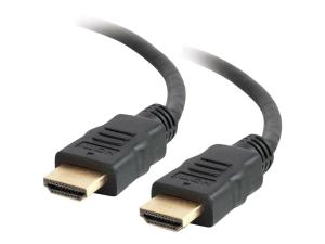 C2G 2ft 4K HDMI Cable with Ethernet - High Speed HDMI Cable - M/M - Câble HDMI avec Ethernet - HDMI mâle pour HDMI mâle - 61 cm - blindé - noir - 50607 - Câbles HDMI
