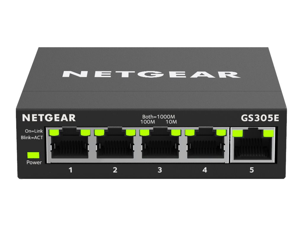 NETGEAR Plus GS305E - Commutateur - intelligent - 5 x 10/100/1000 - GS305E-100PES - Concentrateurs et commutateurs gigabit