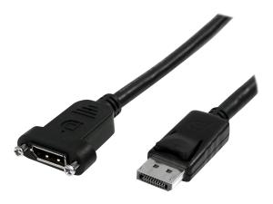 StarTech.com 3 ft / 91 cm 20 pin DP DisplayPort Extension Panel Mount Cable - DisplayPort to DisplayPort - Male to Female (DPPNLFM3PW) - Câble DisplayPort - DisplayPort (M) pour DisplayPort (F) - 91 cm - verrouillé, moulé - noir - DPPNLFM3PW - Câbles vidéo