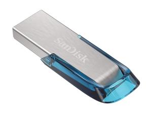 SanDisk Ultra Flair - Clé USB - 128 Go - USB 3.0 - bleu - SDCZ73-128G-G46B - Lecteurs flash