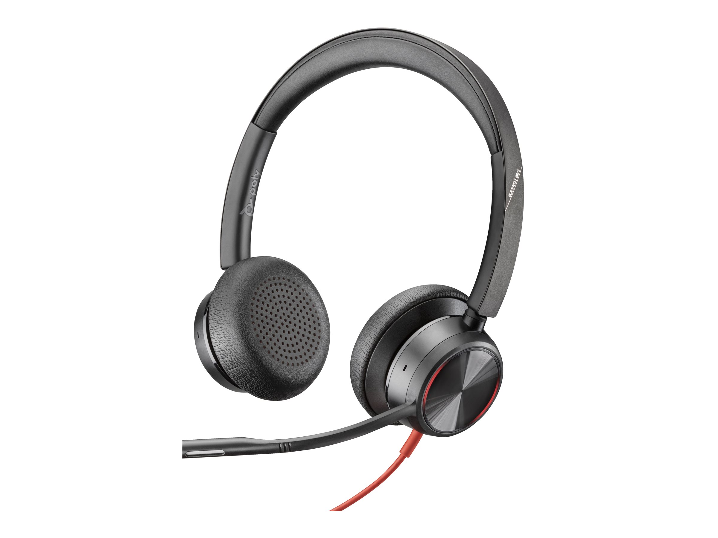 Poly Blackwire 8225 - Blackwire 8200 series - micro-casque - sur-oreille - filaire - Suppresseur de bruit actif - USB-C - noir - Certifié pour Microsoft Teams, certifié UC - 8X225AA - Écouteurs