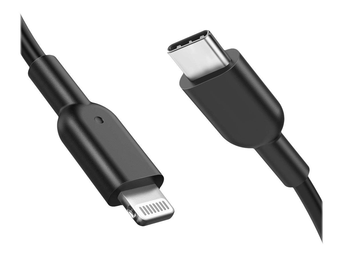 DLH DY-TU4090B - Câble Lightning - Lightning mâle pour 24 pin USB-C mâle - 1 m - noir - DY-TU4090B - Accessoires pour systèmes audio domestiques