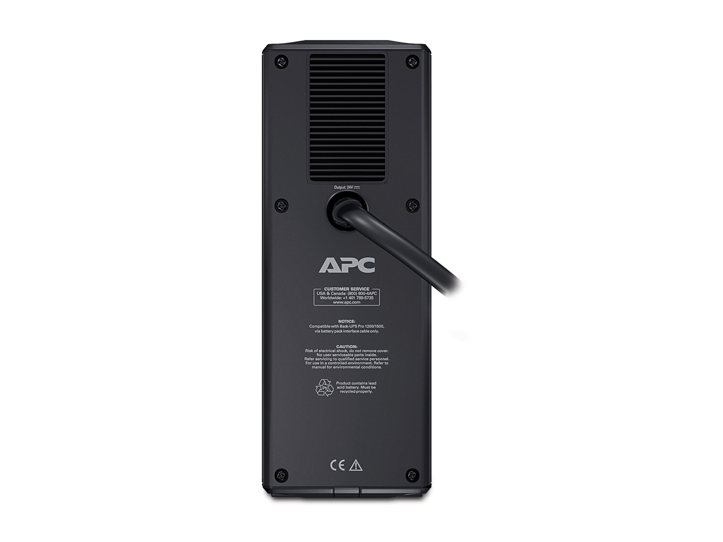 APC Back-UPS Pro Batterie 24V - Boîtier de piles - 12 V - 2 x batterie - Acide de plomb - noir - pour P/N: BR1500, BR1500G, BR1500G-BR, BR1500G-CN, BR1500G-FR, BR1500G-GR, BR1500GI, BR1500I - BR24BPG - Boîtiers d'alimentation