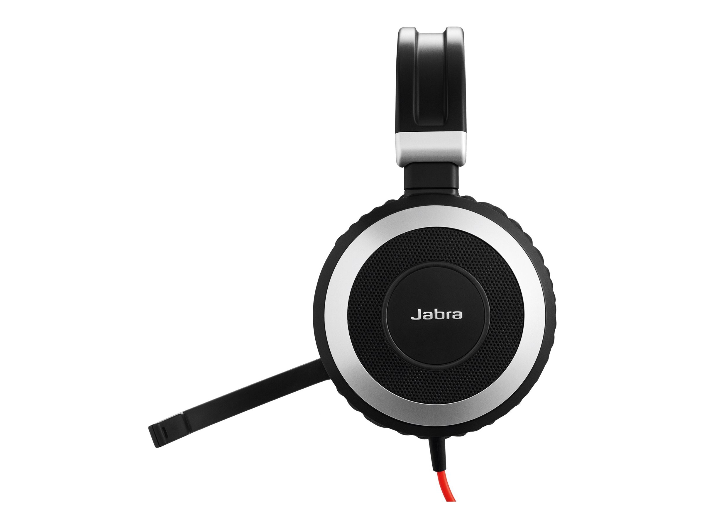 Jabra Evolve 80 UC stereo - Micro-casque - circum-aural - filaire - Suppresseur de bruit actif - jack 3,5mm - 7899-829-209 - Écouteurs