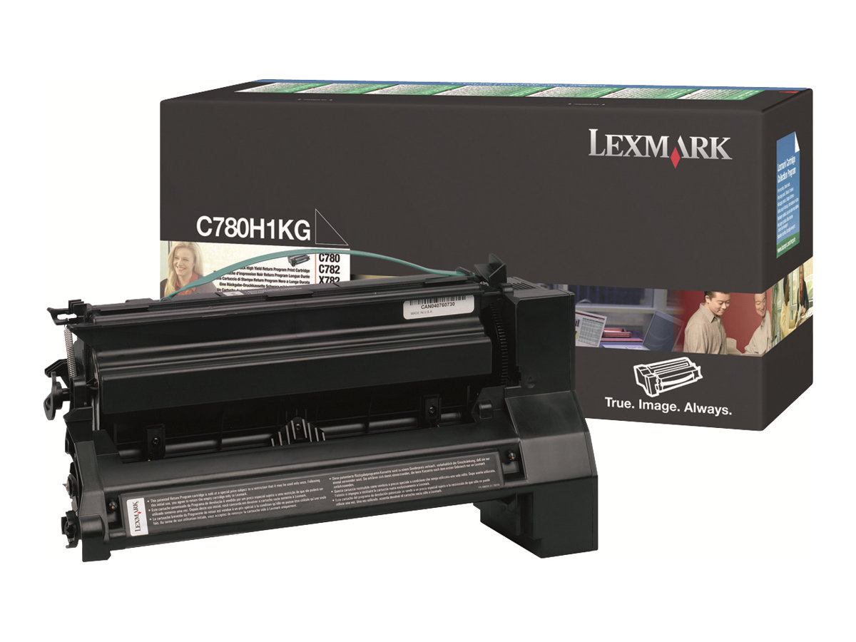 Lexmark - À rendement élevé - noir - original - cartouche de toner LCCP, LRP - pour Lexmark C780dn, C780dtn, C780n, C782dn, C782dtn, C782n, X782e - C780H1KG - Cartouches de toner