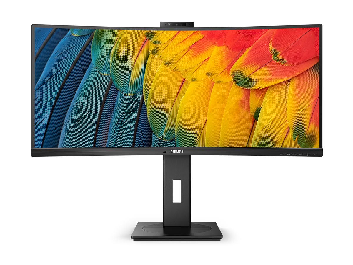 Philips 34B1U5600CH - 5000 Series - écran LED - incurvé - 34" - 3440 x 1440 WQHD @ 120 Hz - VA - 350 cd/m² - 3000:1 - 4 ms - HDMI, DisplayPort, USB-C - haut-parleurs - noir texturé - 34B1U5600CH/00 - Écrans d'ordinateur