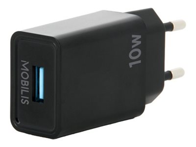 Mobilis - Adaptateur secteur - rapide - 10.5 Watt - Quick Charge (USB) - noir - Europe - 001360 - Adaptateurs électriques et chargeurs