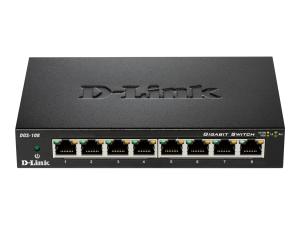 D-Link DGS 108 - Commutateur - 8 x 10/100/1000 - de bureau - DGS-108 - Concentrateurs et commutateurs gigabit