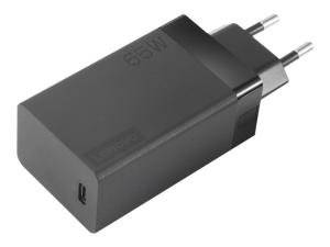 Lenovo 65W USB-C Travel Adapter - Adaptateur secteur - CA 100-240 V - 65 Watt - Europe - noir - 40AW0065EU - Adaptateurs électriques et chargeurs