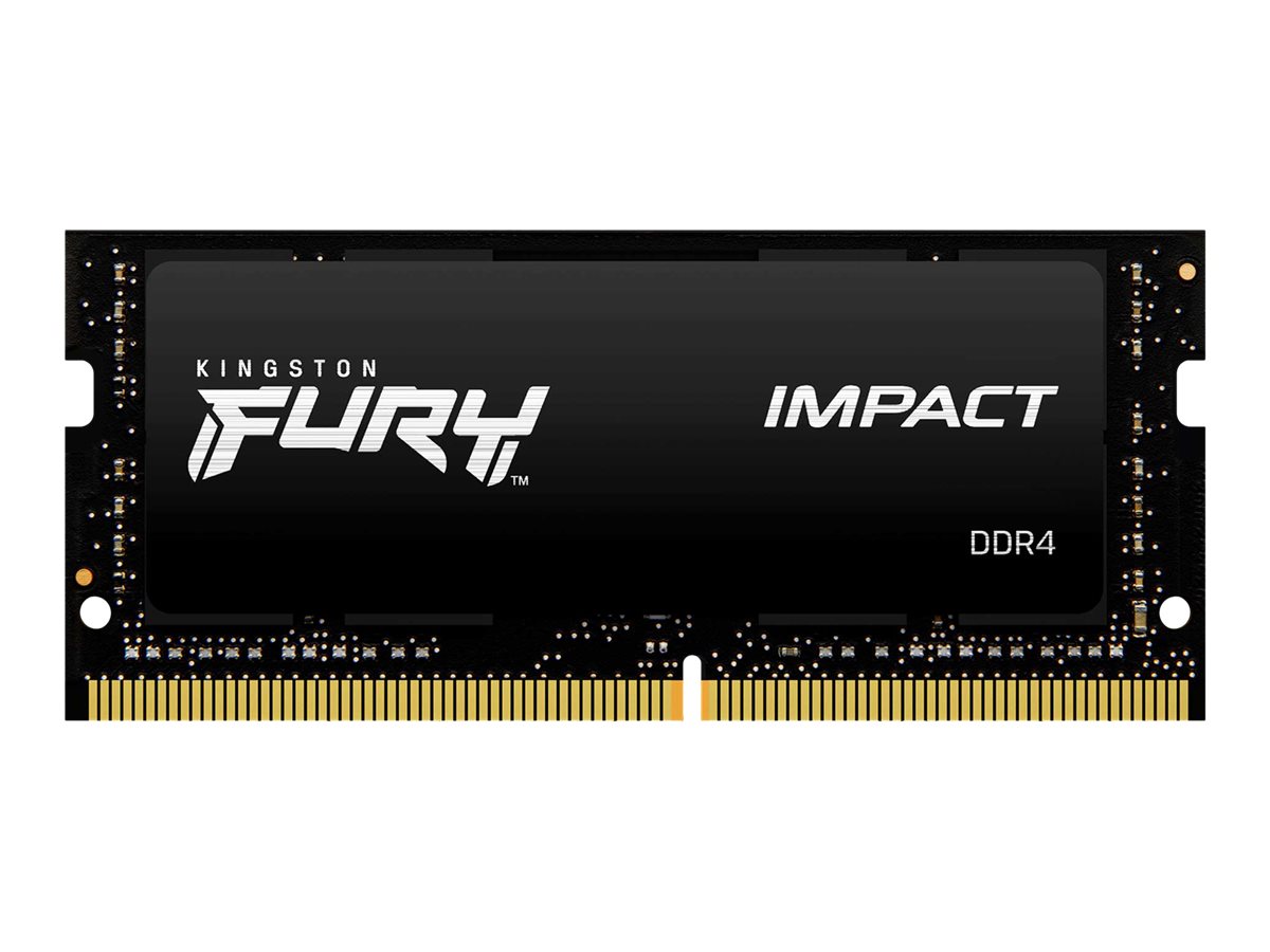 Kingston FURY Impact - DDR4 - module - 16 Go - SO DIMM 260 broches - 2666 MHz / PC4-21300 - CL16 - 1.2 V - mémoire sans tampon - non ECC - noir - KF426S16IB/16 - DDR4