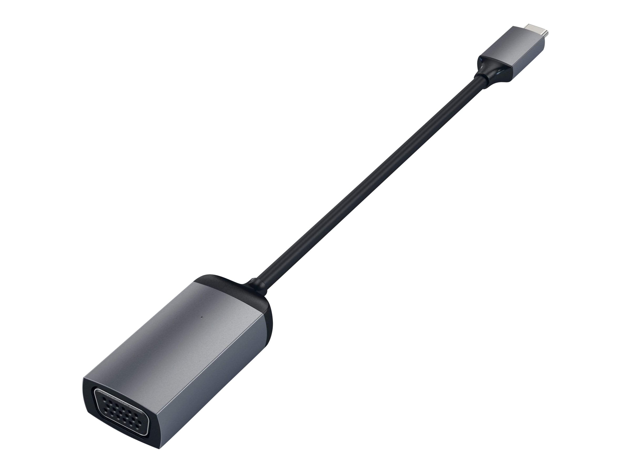 Satechi ST-TCVGAM - Adaptateur vidéo - 24 pin USB-C mâle pour HD-15 (VGA) femelle - 20.3 cm - gris sidéral - support 1080p - ST-TCVGAM - Accessoires pour téléviseurs