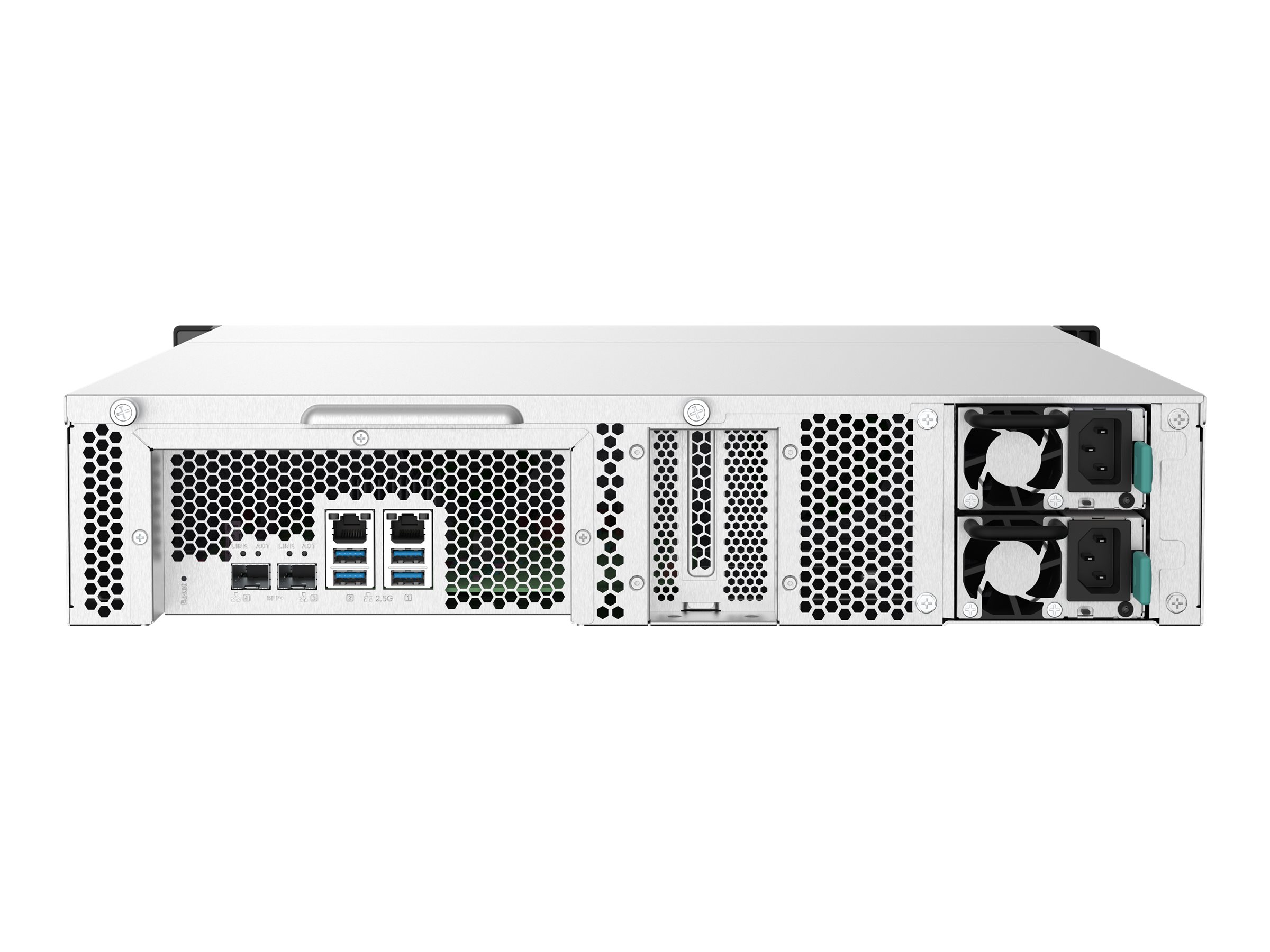 QNAP TS-1232PXU-RP - Serveur NAS - 12 Baies - rack-montable - SATA 6Gb/s - RAID RAID 0, 1, 5, 6, 10, 50, JBOD, 60 - RAM 4 Go - Gigabit Ethernet / 2.5 Gigabit Ethernet / 10 Gigabit Ethernet - iSCSI support - 2U - TS-1232PXU-RP-4G - NAS