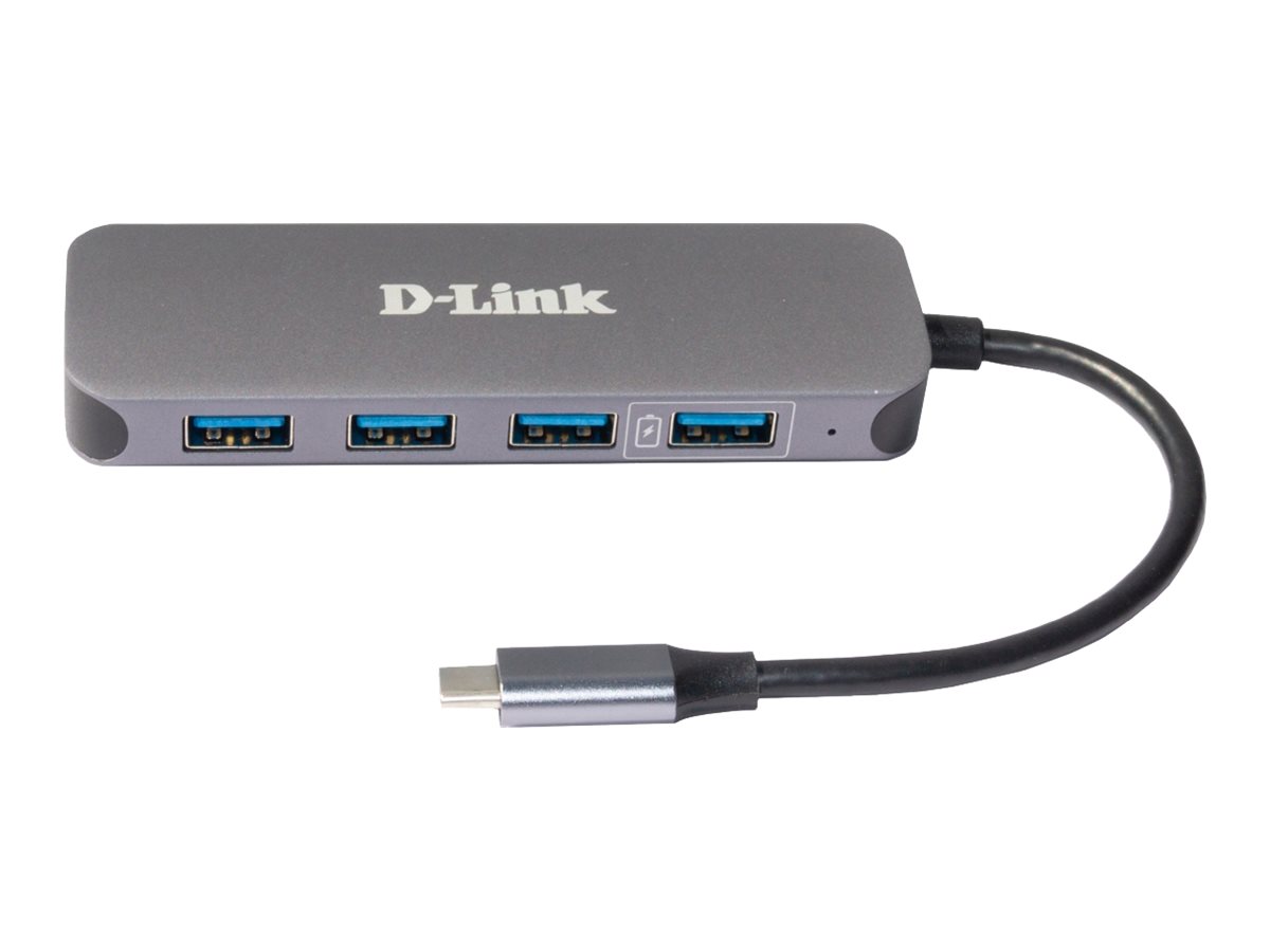 D-Link DUB-2340 - Concentrateur (hub) - 4 x SuperSpeed USB 3.0 + 1 x USB-C (alimentation électrique) - de bureau - DUB-2340 - Concentrateurs USB