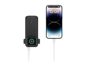 Belkin BoostCharge Pro - Banque d'alimentation sans fil - 10000 mAh - 20 Watt - PD 3.0, Fast Charge (magnétique, 24 pin USB-C) - sur le câble : USB-C - noir - BPD005BTBK - Batteries et adaptateurs d'alimentation pour téléphone cellulaire