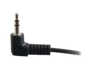 C2G Value Series - Câble audio - mini-phone stereo 3.5 mm mâle pour mini-phone stereo 3.5 mm mâle - 5 m - blindé - noir - connecteur à 90°, connecteur à angle droit - 80130 - Accessoires pour systèmes audio domestiques