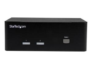 StarTech.com Switch KVM USB double VGA à 2 ports - Commutateur écran clavier souris avec hub USB 2.0 à 2 ports et audio - Commutateur écran-clavier-souris/audio/USB - 2 x KVM / audio / USB - 1 utilisateur local - de bureau - pour P/N: SVA12M2NEUA, SVA12M5NA - SV231DVGAU2A - Commutateurs KVM