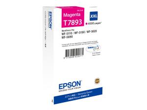 Epson T7893 - 34.2 ml - taille XXL - magenta - original - cartouche d'impression - pour WorkForce Pro WF-5110DW, WF-5190DW, WF-5190DW BAM, WF-5620DWF, WF-5690DWF, WF-5690DWF BAM - C13T789340 - Cartouches d'encre Epson