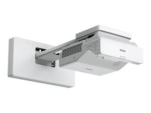 Epson EB-760W - Projecteur 3LCD - 4100 lumens (blanc) - 4100 lumens (couleur) - 16:10 - objectif à ultra courte focale - IEEE 802.11a/b/g/n/ac sans fil / LAN / Miracast - blanc - V11HA81080 - Projecteurs numériques