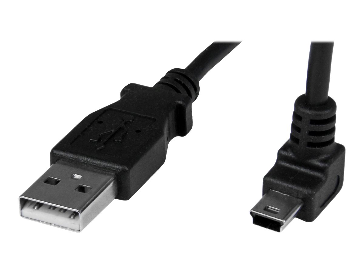 StarTech.com Câble Mini USB 1 m - A vers Mini B coudé 90° vers le haut - Câble USB Mini B Angle Coude vers le haut - Noir 1m - Câble USB - USB (M) pour mini USB type B (M) - 1 m - connecteur à 90° - noir - USBAMB1MU - Câbles USB