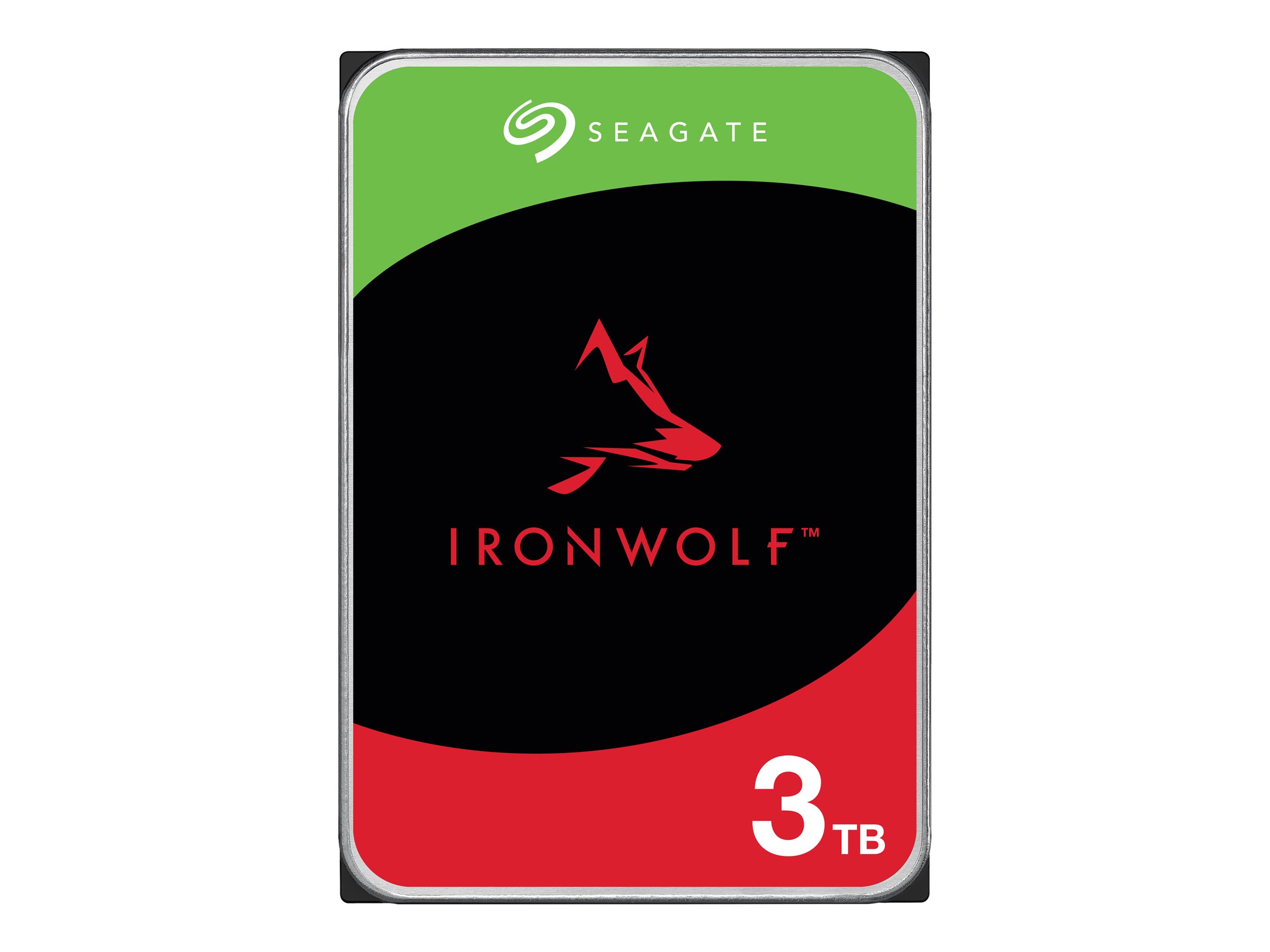 Seagate IronWolf ST3000VN006 - Disque dur - 3 To - interne - SATA 6Gb/s - 5400 tours/min - mémoire tampon : 256 Mo - avec 3 ans de Seagate Rescue Data Recovery - ST3000VN006 - Disques durs internes