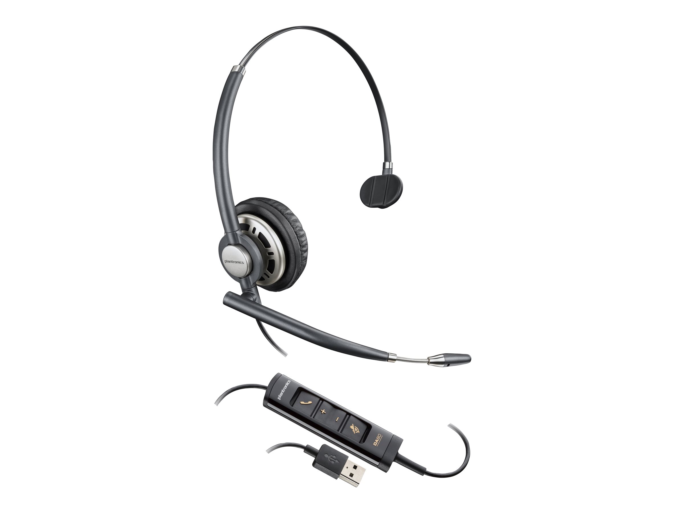 Poly EncorePro HW715 - EncorePro 700 Series - micro-casque - sur-oreille - filaire - USB-A - noir - 783N5AA - Écouteurs