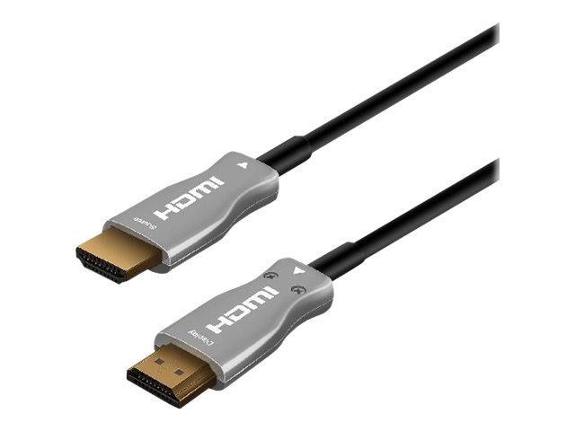 MCL - Câble HDMI avec Ethernet - HDMI mâle pour HDMI mâle - 20 m - fibre optique - noir - support 4K, actif - MC385FO-20M - Câbles HDMI
