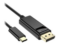 DLH - Câble DisplayPort - 24 pin USB-C (M) pour DisplayPort (M) - 1.8 m - support 4K - noir - DY-TU4148B - Câbles vidéo
