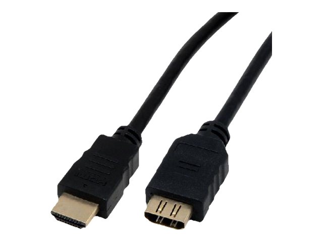 MCL MC384 - Câble d'extension HDMI avec Ethernet - HDMI femelle pour HDMI mâle - 2 m - support 4K - MC384/3D-2M - Câbles HDMI