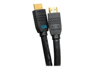 C2G 15ft Ultra Flexible 4K Active HDMI Cable Gripping 4K 60Hz - In-Wall M/M - Câble HDMI avec Ethernet - HDMI mâle pour HDMI mâle - 4.5 m - noir - actif, support pour 4K60Hz - C2G10380 - Câbles HDMI