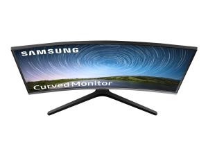 Samsung C27R500FHP - CR50 Series - écran LED - incurvé - 27" (26.9" visualisable) - 1920 x 1080 Full HD (1080p) @ 60 Hz - VA - 300 cd/m² - 3000:1 - 4 ms - HDMI, VGA - bleu foncé/gris - LC27R500FHPXEN - Écrans d'ordinateur