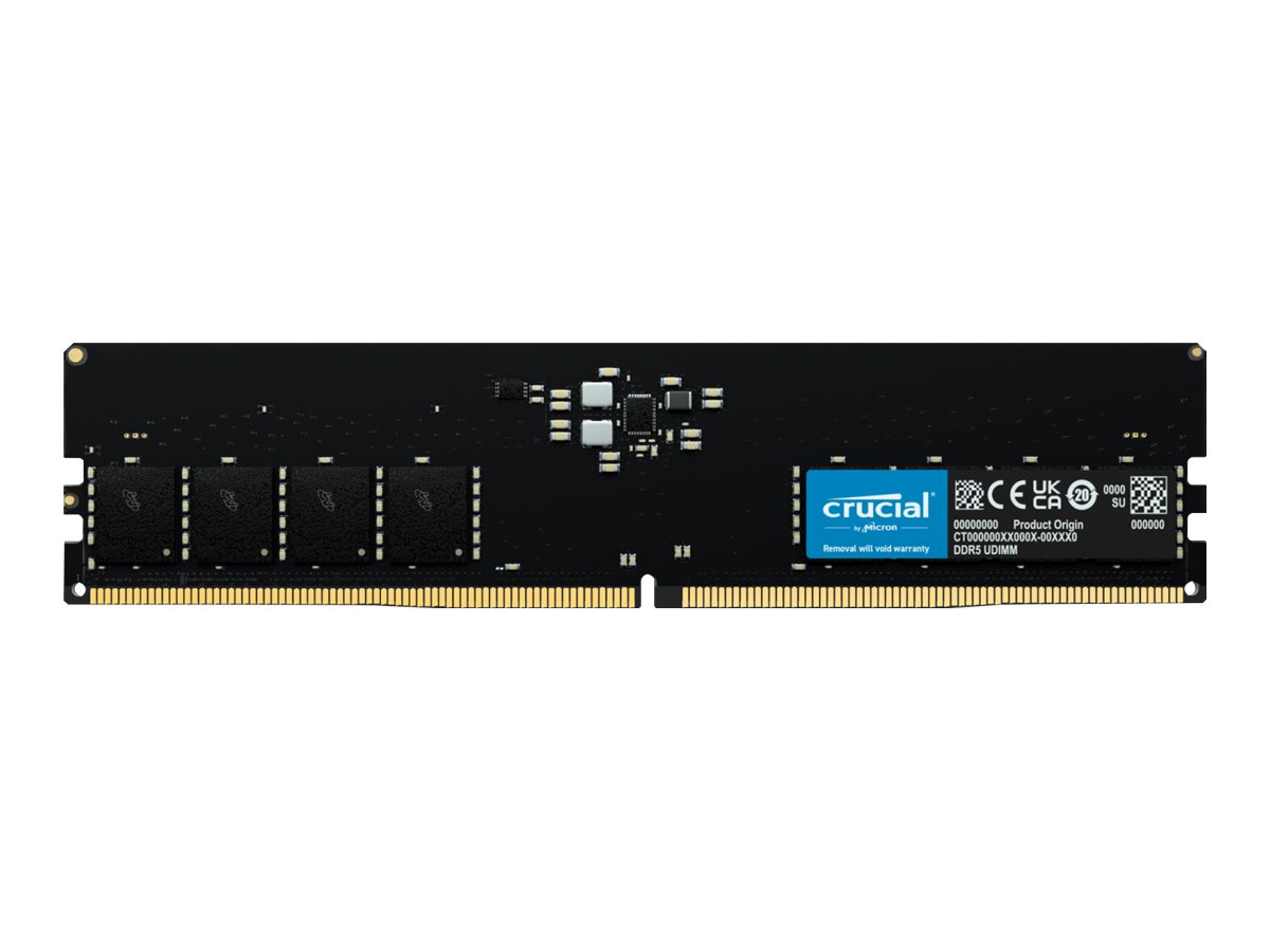 Crucial - DDR5 - module - 32 Go - DIMM 288 broches - 5200 MHz / PC5-41600 - CL42 - 1.1 V - mémoire sans tampon - non ECC - CT32G52C42U5 - DDR5