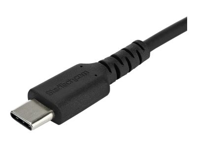 StarTech.com Câble de Chargement USB-C 1m - Cordon de Chargement USB 2.0 Type C vers USB-C pour PC Portable - Gaine TPE Fibre Aramide M/M 60W Noir - Samsung S10 S20 iPad Pro MS Surface (RUSB2AC1MB) - Câble USB - 24 pin USB-C (M) droit pour 24 pin USB-C (M) droit - Thunderbolt 3 / USB 2.0 - 1 m - noir - pour P/N: CDP2HDUACP2, SECTBLTDT - RUSB2CC1MB - Câbles USB