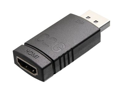 C2G DisplayPort to HDMI Adapter Converter - 4K 30Hz - Adaptateur vidéo - DisplayPort mâle soudé pour HDMI femelle soudé - noir - moulé, support 4K - 84285 - Câbles HDMI